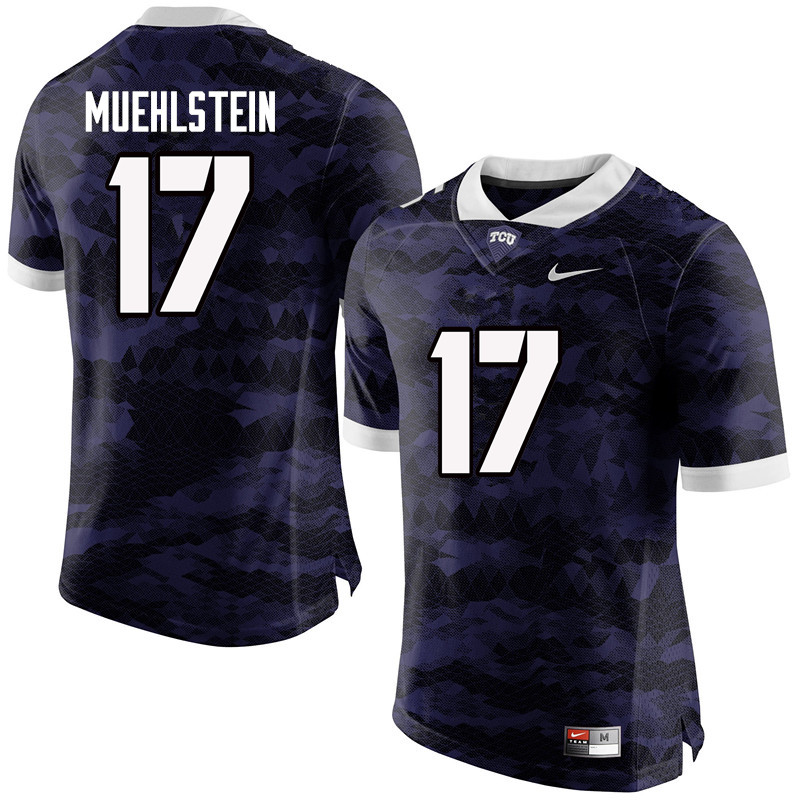 Men #17 Grayson Muehlstein TCU Horned Frogs College Football Jerseys-Purple - Click Image to Close